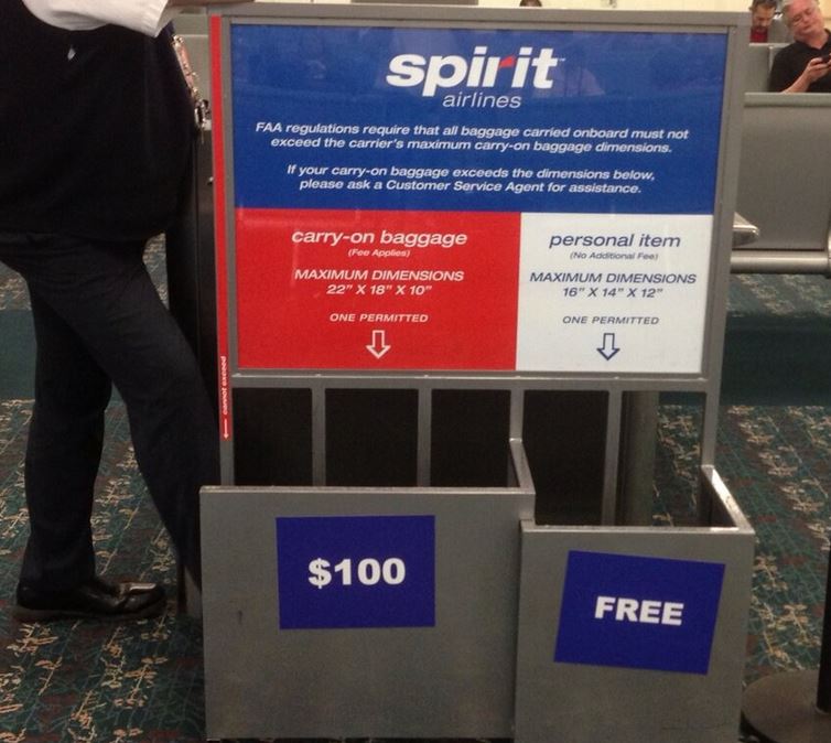 spirit airlines is a backpack a carry on